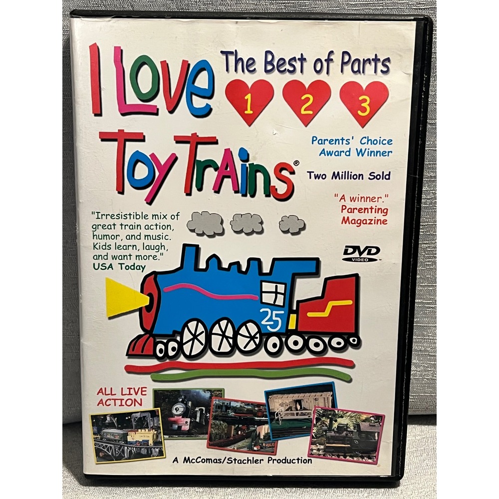 I Love Toy Trains The Best of Parts 1 2 3 DVD TM Books Video Kids Lionel Train